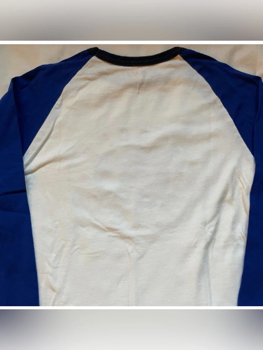 Children’s Place Boys sz 5/6 Soccer All Star Raglan Long Sleeve Shirt Blue White